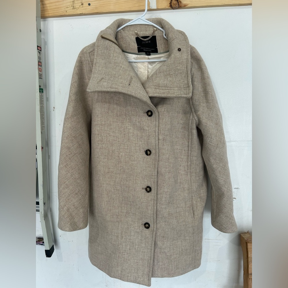 J. CREW Nello Gori Tan Coat in Italian Stadium-Cloth Wool Blend Size 8T